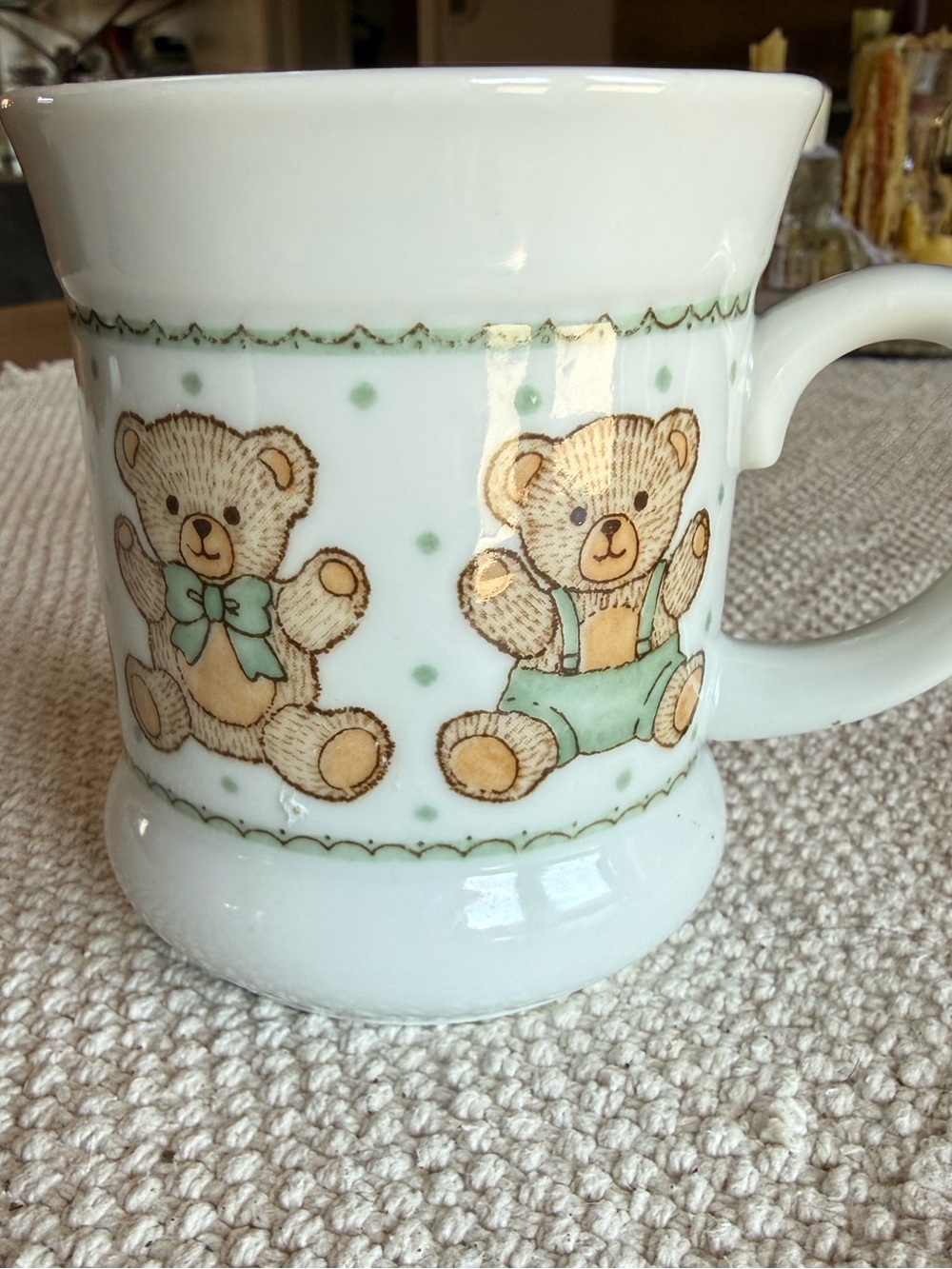 Vintage Otagiri Teddy Bear Mug - 1980s Japanese Ceramic Cup